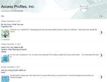 Tablet Screenshot of accessprofilesblog.com
